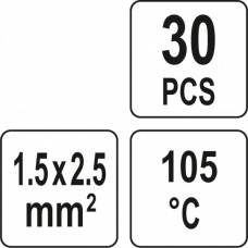 YATO Set 30 tuburi termocontractabile albastre, st..